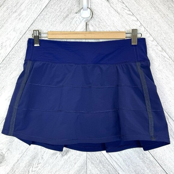 Lululemon Pace Rival Skirt Womens Size 6 Regular Blue Run Golf Tennis Pickleball - Picture 3 of 5
